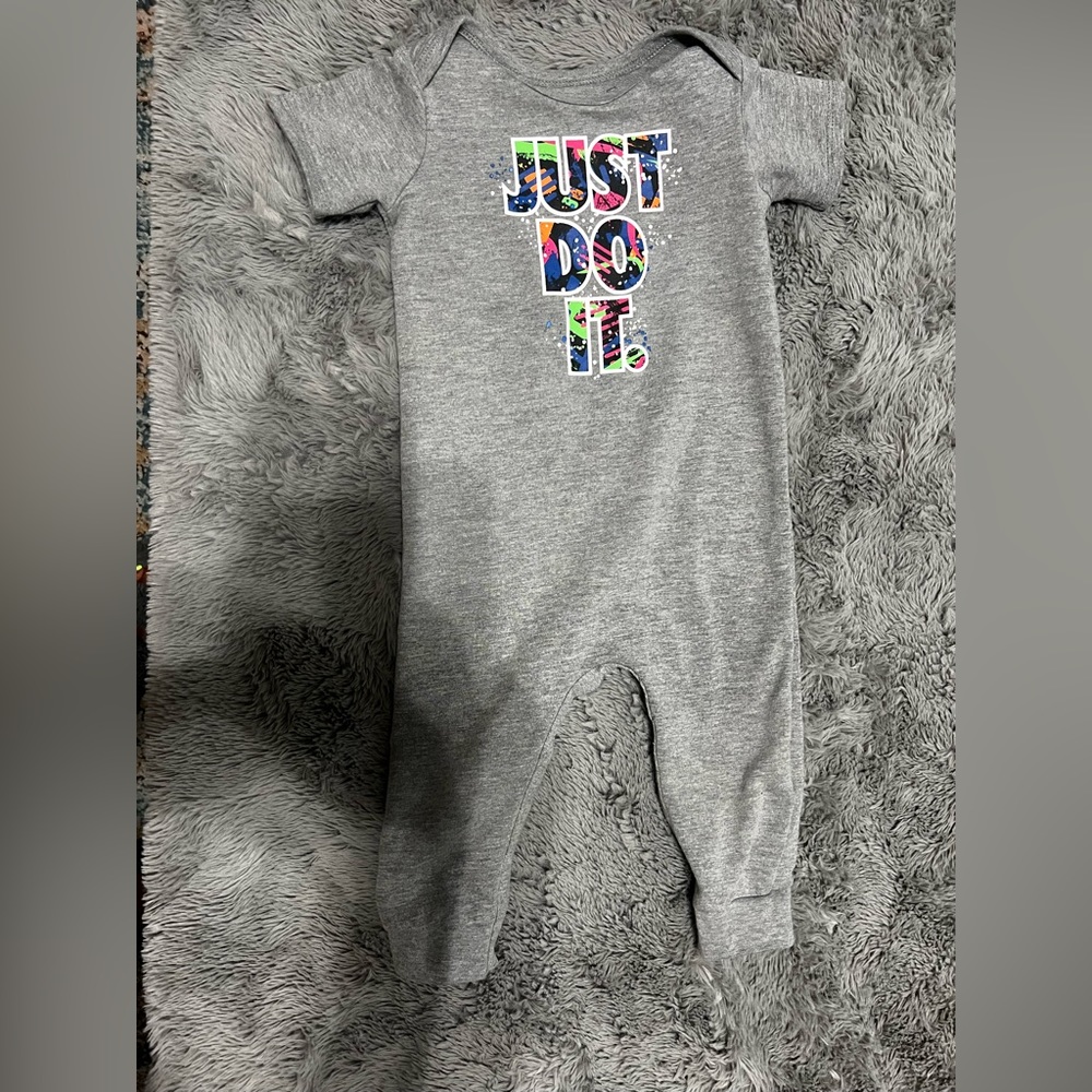 Grey Nike 12 month onesie
